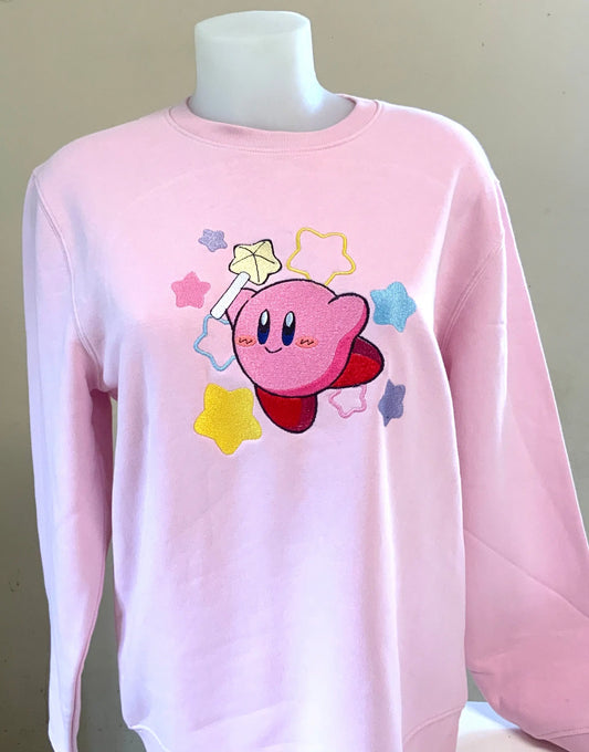 Sweat brodé « Kirby « Tinyneko.fr