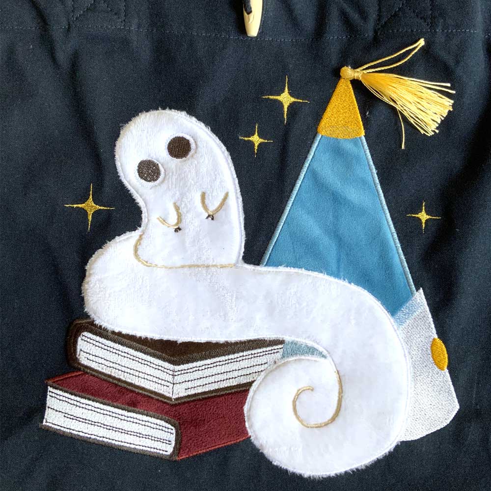 Sac fourre-tout brodé "l'atelier des sorciers "