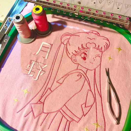Sac fourre-tout brodé Sailormoon "Usagi Tsukino"