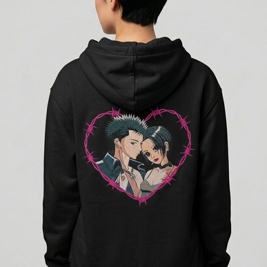 Sweat à capuche brodé « Nana et Ren «