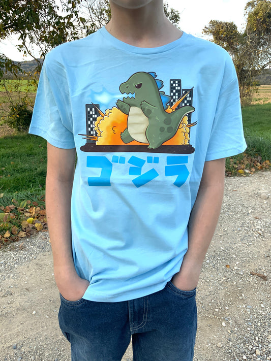 T-shirt kawaii Godzilla Tinyneko.fr