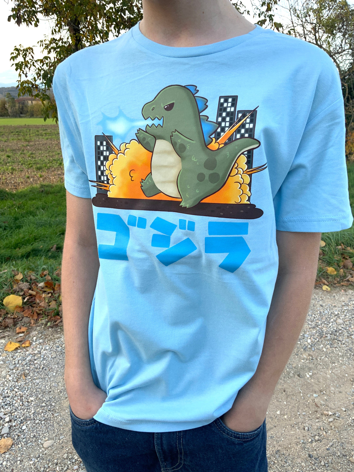 T-shirt kawaii Godzilla Tinyneko.fr
