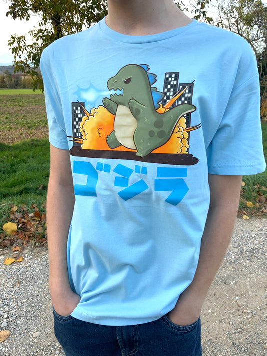 T-shirt kawaii Godzilla Tinyneko.fr