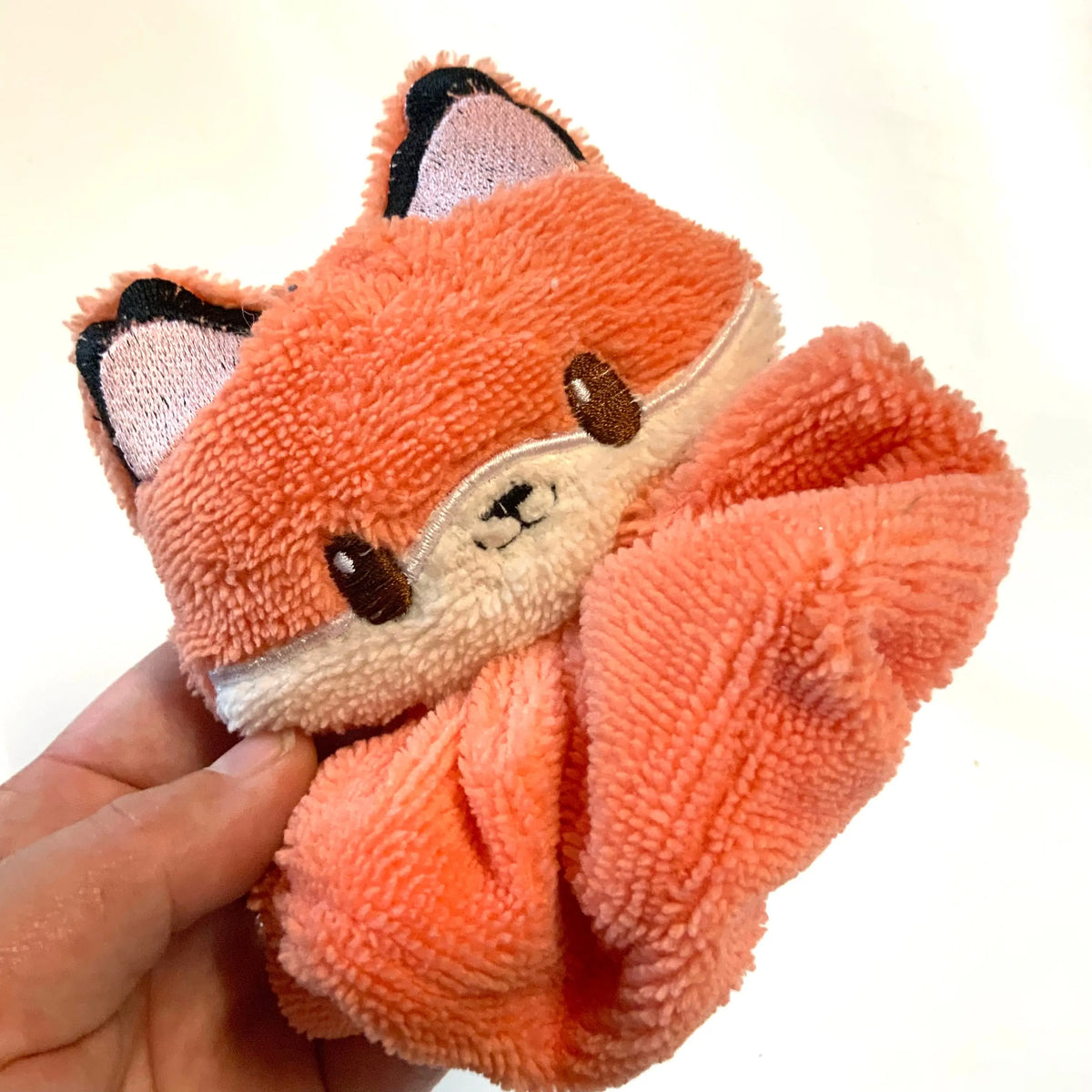 Fleur de douche Renard micro éponge bambou Tinyneko.fr