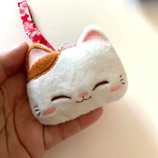 Porte-clé brodé Maneki Neko Tinyneko.fr