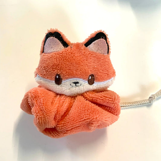 Fleur de douche Renard micro éponge bambou Tinyneko.fr