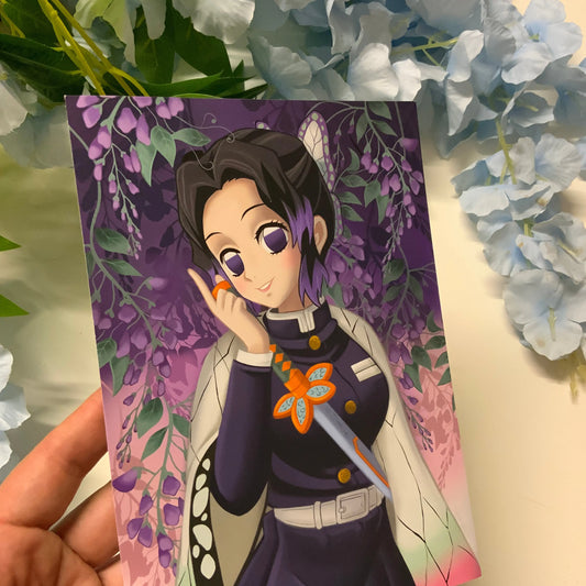 Print A4/A5 fan art « Shinobu « Demon slayer » Tinyneko.fr