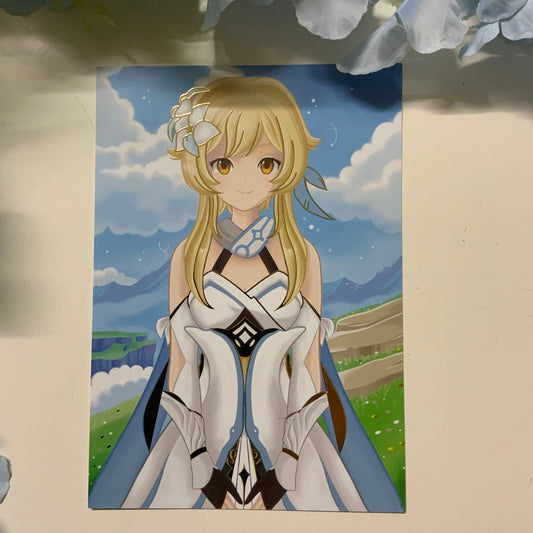 Print A4/A5 dorure fan art « Lumine « Genshin impact« Tinyneko.fr