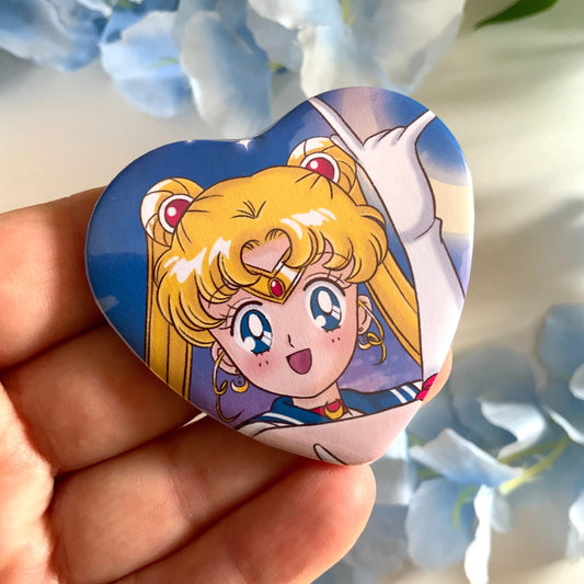 Badge coeur « Sailormoon » Tinyneko.fr