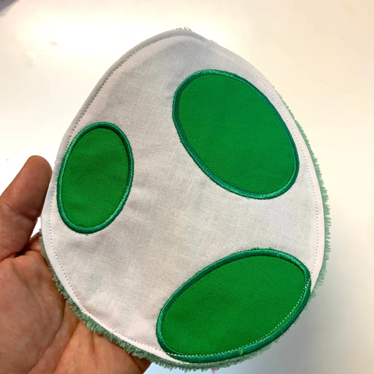Lingette microfibre oeuf « Yoshi » Tinyneko.fr