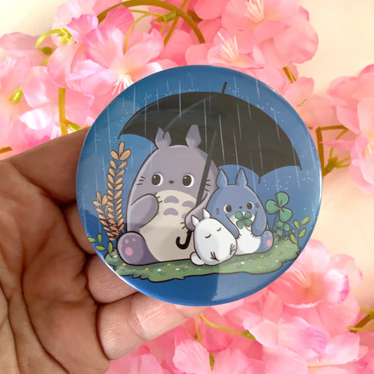 Badge rond 75 mm Totoro Tinyneko.fr