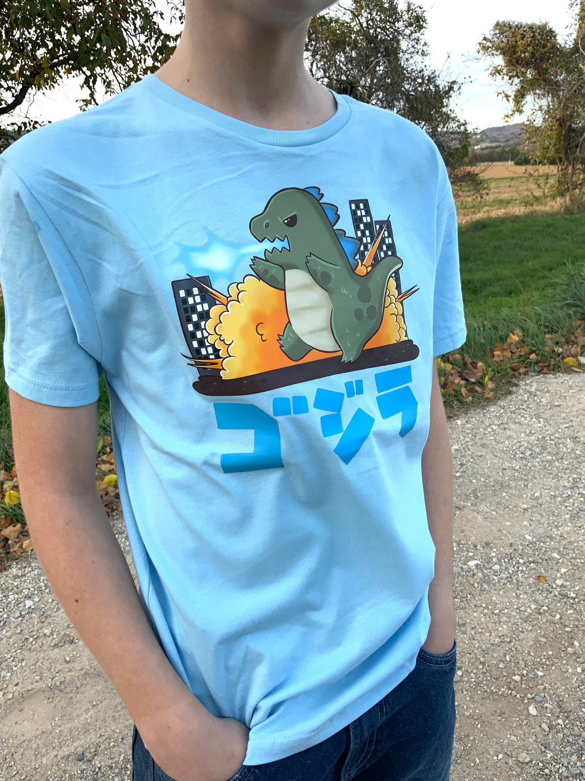 T-shirt kawaii Godzilla Tinyneko.fr