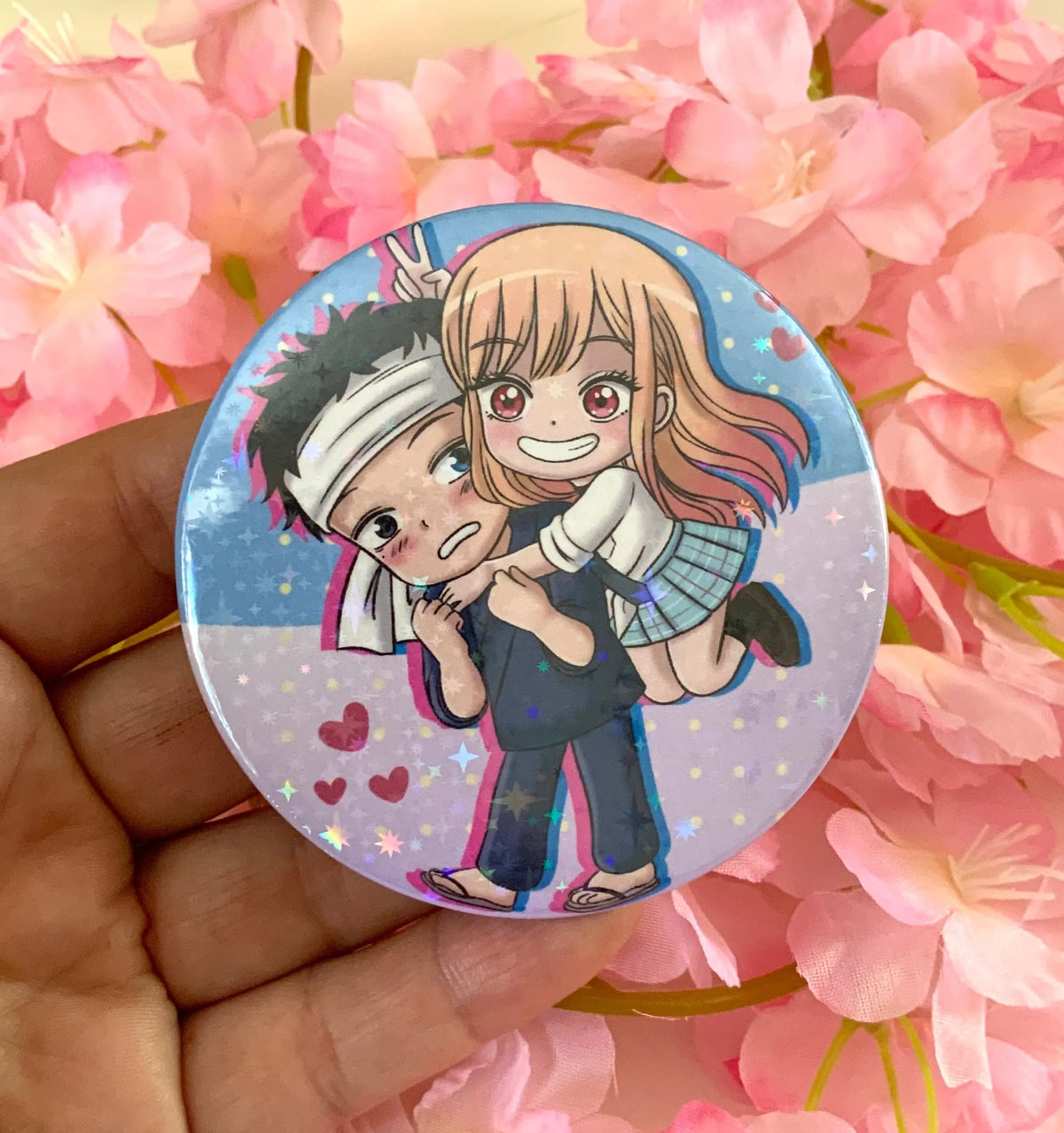 Badge rond 75 mm My dress-up darling Tinyneko.fr