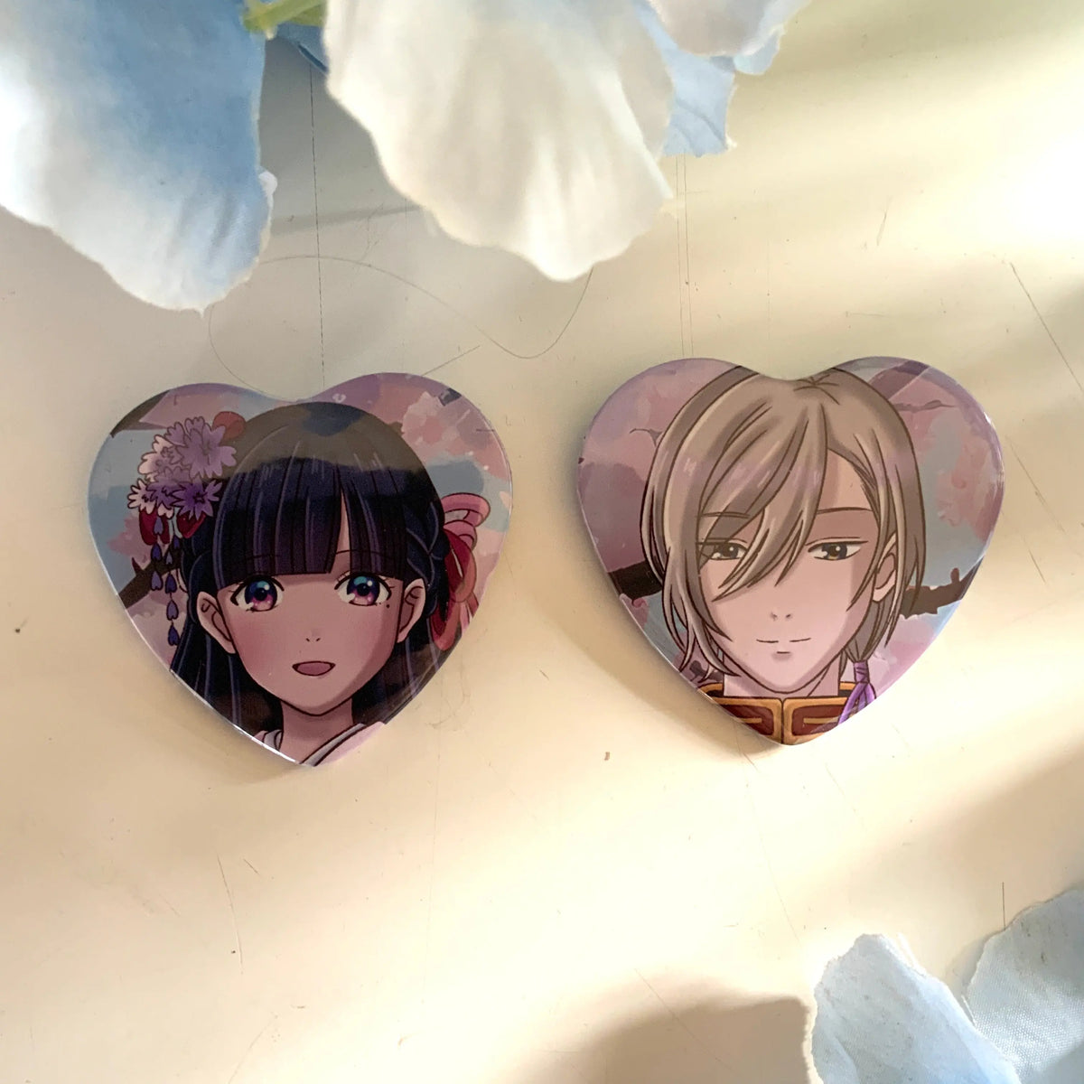 Badge coeur « My happy marriage » Tinyneko.fr
