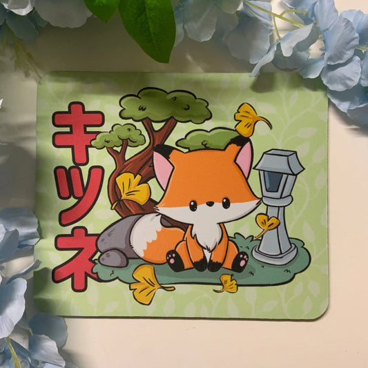 Tapis de souris rectangulaire Renard Tinyneko.fr