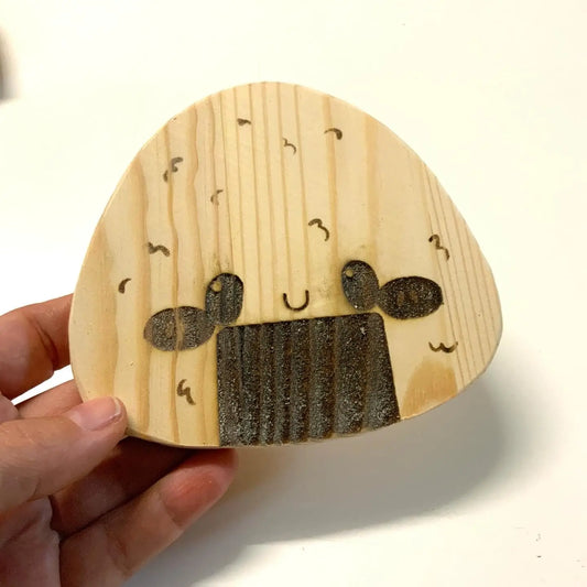 Sous-verre gravé Onigiri Tinyneko.fr