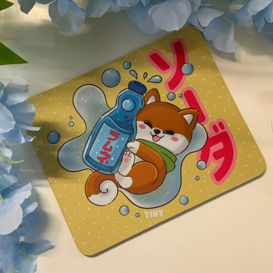 Tapis de souris rectangulaire shiba ramune Tinyneko.fr