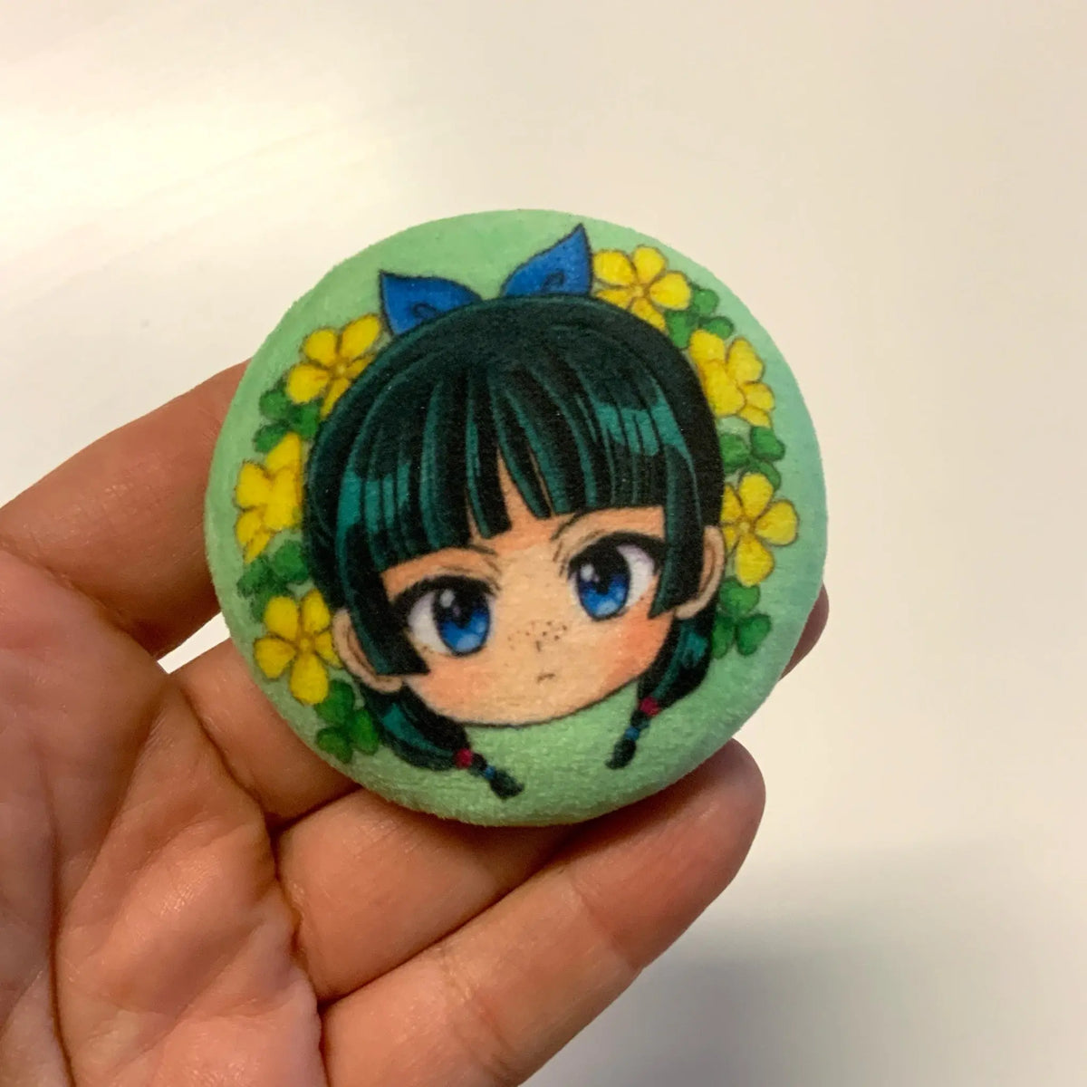 Badge rond 5 cm tout doux Maomao tinyneko.fr