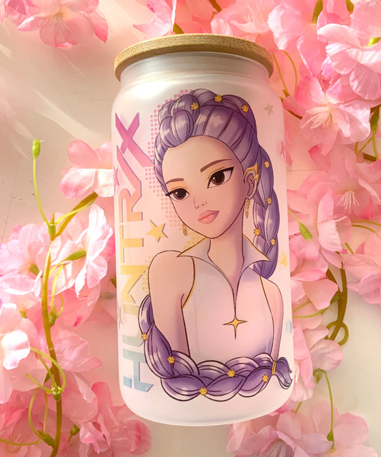Verre à paille dépoli Rumi Kpop demon hunter Tinyneko.fr
