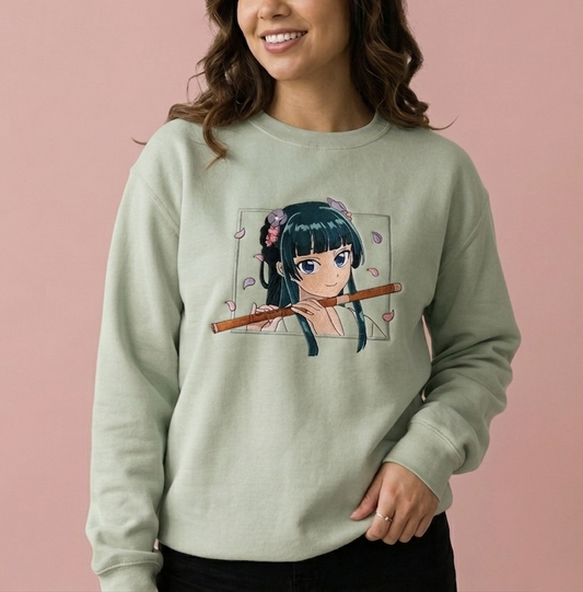 Pull molleton brodé Maomao (Les carnets de l’apothicaire) Tinyneko.fr