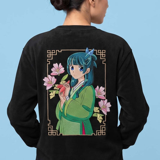 Pull brodé « Maomao « Les carnets de l’apothicaire