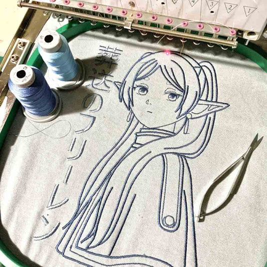 Sac fourre-tout brodé "Frieren"