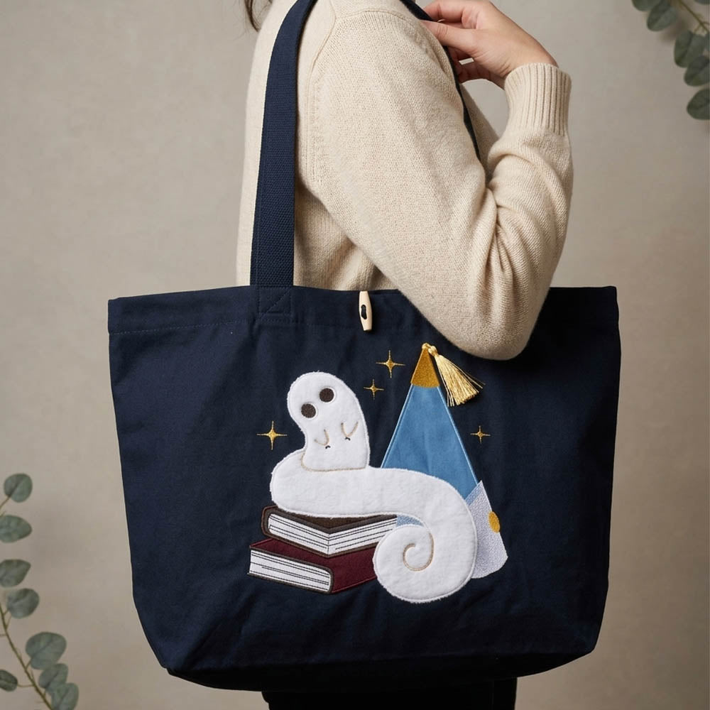 Sac fourre-tout brodé "l'atelier des sorciers "