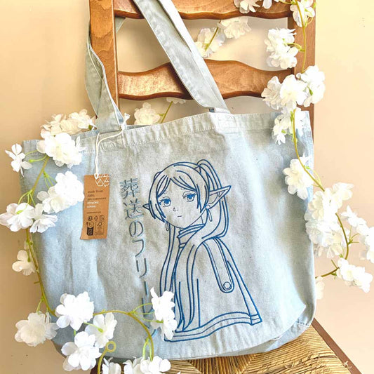 Sac fourre-tout brodé "Frieren"