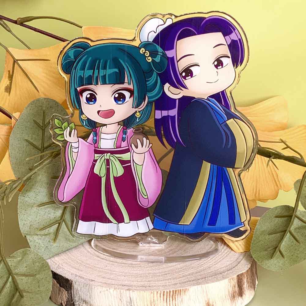 Standee chibi acrylique «Maomao et Jinshi « Les carnets de l'apothicaire