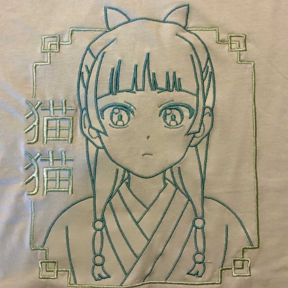 T-shirt brodé Maomao "Les carnets de l’apothicaire »